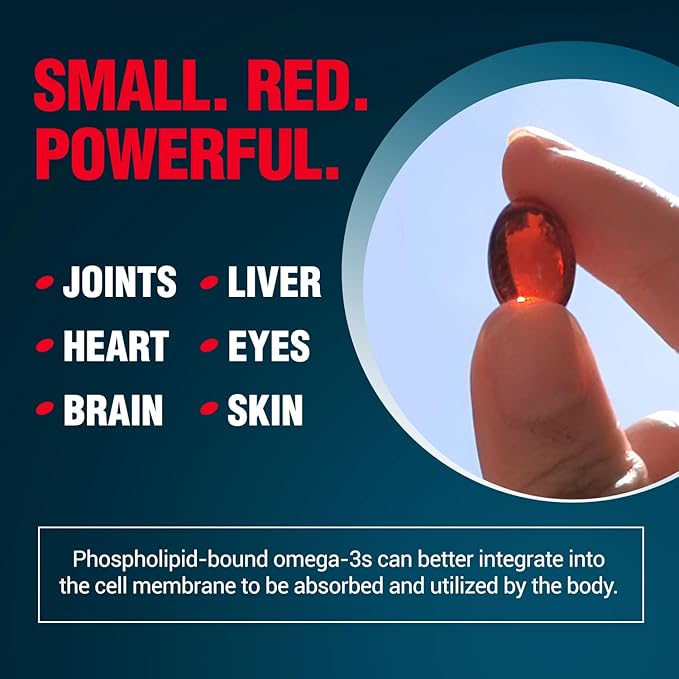 LABO Nutrition Perfect Krill EX 1000mg Antarctic Krill Oil Omega 3 EPA DHA Highest Phospholipids (Over 56%) with Choline Astaxanthin | Heart Brain Eye Joint Health Made in USA 60 softgelsX2