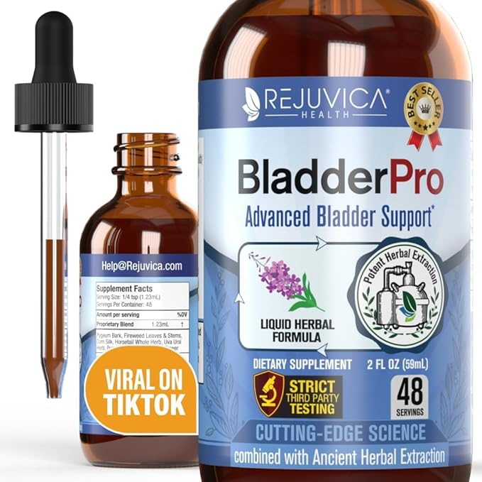 Rejuvica Health BladderPro for Men and Women - Bladder Support Supplement - Liquid Delivery for Better Absorption - Pumpkin Seed Uva Ursi Goldenrod and More