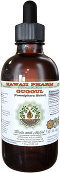 Hawaii Pharm Guggul Alcohol-Free Liquid Extract Guggul (Commiphora Mukul) Unprocessed Gum Resin Glycerite Natural Herbal Supplement 2 oz