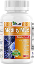 Motility Max – Supports Sperm Motility &amp Reproductive Health Promotes Healthy Blood Flow Libido &amp Testosterone Levels Antioxidant Formula with L-Arginine L-Carnitine &amp Essential Nutrient