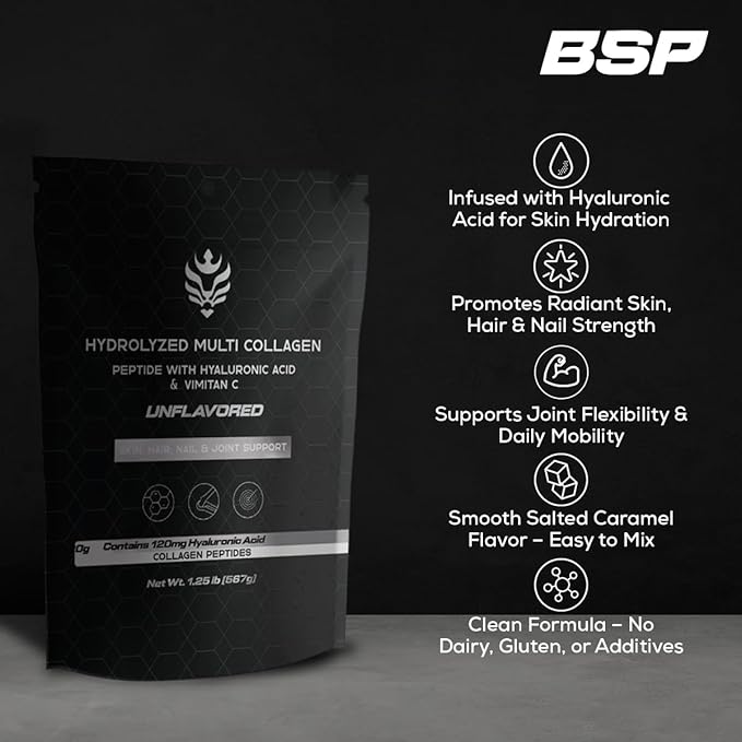 Benavidez Collagen Peptides – Unflavored | 20g Hydrolyzed Protein Powder with Hyaluronic Acid | Skin Hair Nails &amp Joint Support | Grass-Fed Keto &amp Paleo Friendly | 1.25 lb (567g)