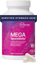 Microbiome Labs MegaSporeBiotic Probiotics for Women &amp Men - Spore-Based Probiotic for Gut Health &amp Digestive Support - Shelf-Stable Travel-Friendly Mens &amp Womens Probiotics (180 Capsule