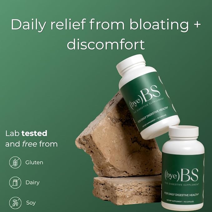 Bloating Relief Capsules – No Mixing Fiber for Daily Digestive Support – Psyllium Fiber Peppermint Slippery Elm &amp L-Glutamine – Daily Gut Health Supplement for Regularity &amp Comfort