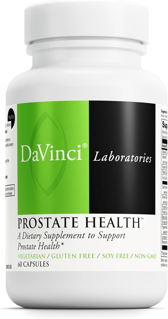 DAVINCI Labs Prostate Health - Helps to Support Prostate Urinary &amp Men's Health with Saw Palmetto Zinc Green Tea Extract &amp More* - 60 Vegetarian Capsules (30 Servings)