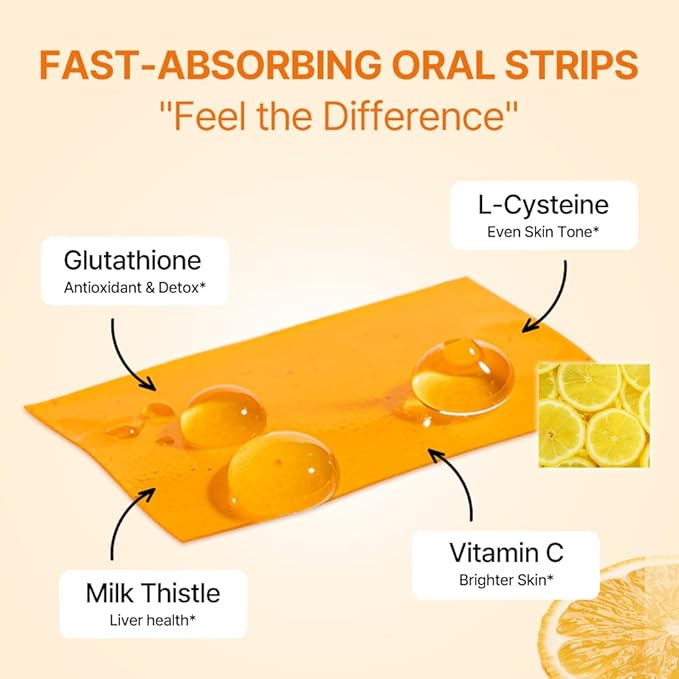 ESTHER FORMULA Liposomal Glutathione Strips (30 ct) - Glutathione Direct Antioxidant Support Skin Brightening | Fast-Absorbing Oral Beauty Film | Korean Supplements | Made in USA
