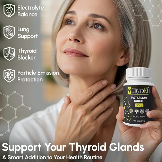 Potassium Iodide Tablets 130 mg – Thyroid &amp Respiratory Support – YODO Naciente KI Pills | Fast-Dissolving Emergency Iodine Supplement | Non-GMO | Gluten Free | 600 Tablets | Made in USA | Pack of