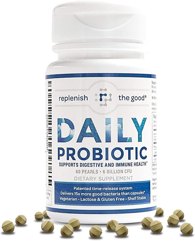 Daily Probiotic - 6 Billion CFU - Supports Digestive Health -15x More Effective Than Regular Capsules - Relieves Gas Bloated Stomach &amp Acid Reflux (60 Count)