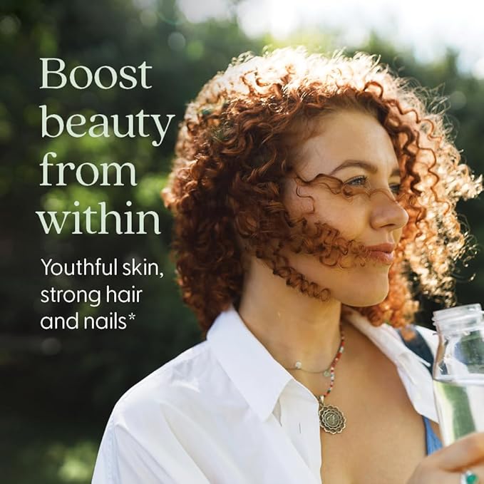 New Chapter Biotin Supplement Vegan Hair Skin and Nails Vitamins with Fermented Biotin + Astaxanthin - 60 Count