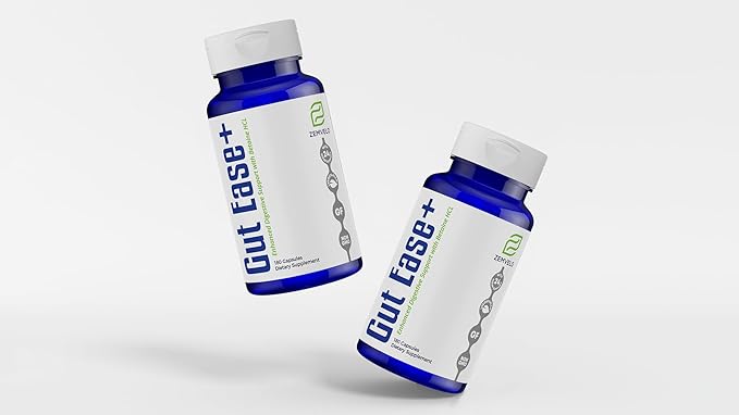Gut Ease+ Betaine HCl Supplement - Supports Healthy Digestion and Nutrient Absorption - Promotes Balanced HCL Levels with Betaine Hydrochloride - 90 Servings
