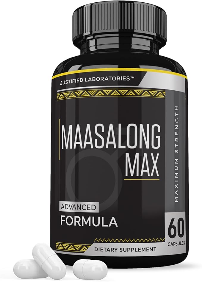 Justified Laboratories Maasalong Max 1600MG Advanced Men's Health Masalong Formula 60 Capsules