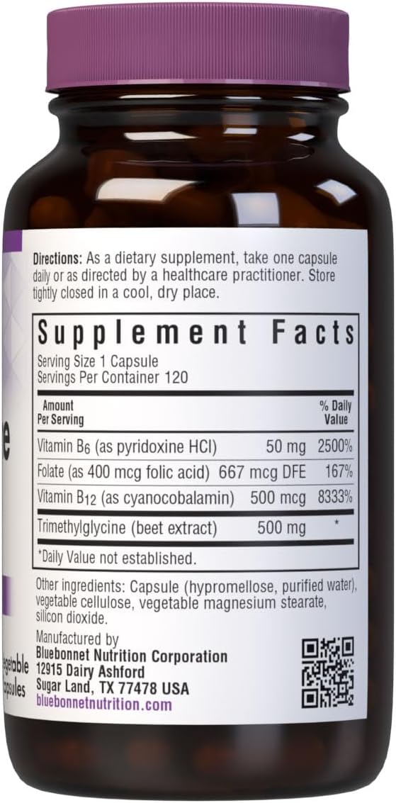 Bluebonnet Homocysteine Formula Supplement 120 Count