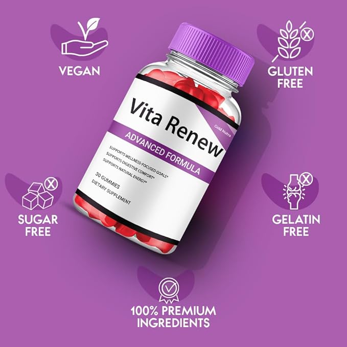 Vita Renew Gummies VitaRenew ACV Gummies Official Advanced Formula Supplement for Men and Women (3)