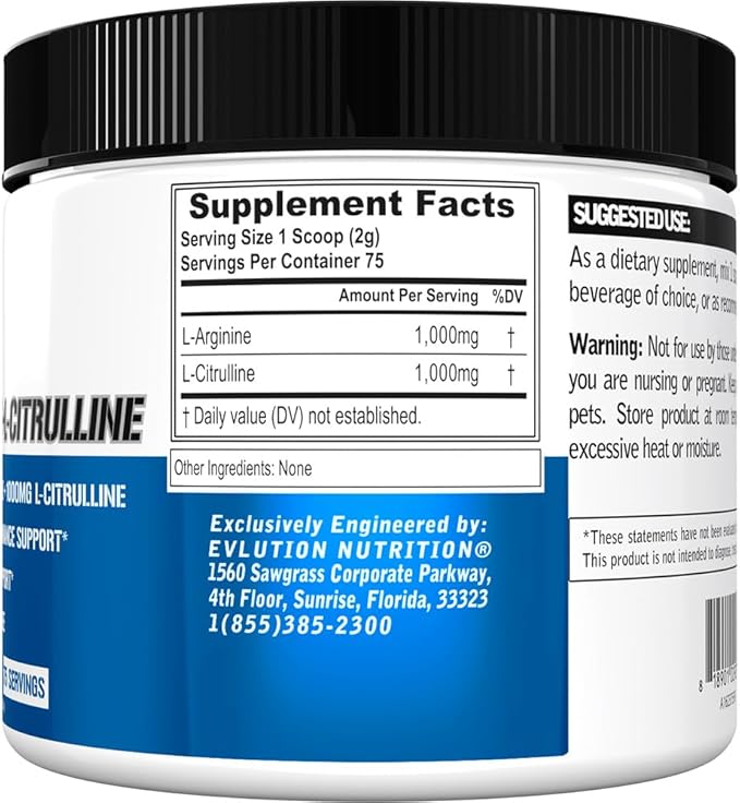 Pure Creatine Monohydrate Powder 5g (Unflavored 60 Servings) Plus L-Arginine and L-Citrulline Nitric Oxide Complex (Unflavored 75 Servings)