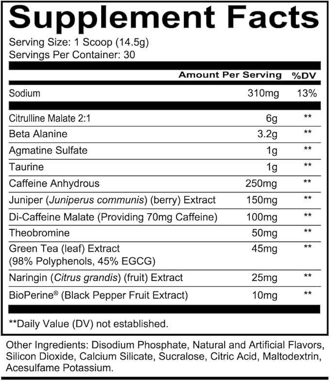 REDCON1 Total War Pre Workout - Beta Alanine + Citrulline Malate Keto Friendly Preworkout for Men &amp Women with 320mg of Caffeine - Fast Acting -Blue Lemonade (30 Servings)