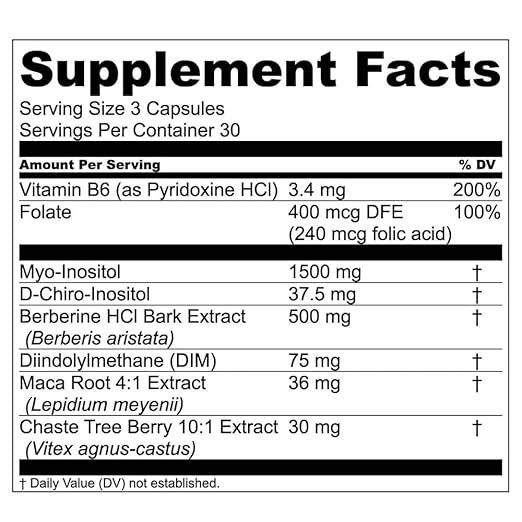Live Conscious Beyond Hormone Daily Menopause &amp PMS Supplement - Metabolism Support &amp Healthy Estrogen Balance for Women - Berberine DIM Chaste Tree Berry Maca Root Myo &amp D-Chiro-Inosi
