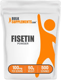 BulkSupplements.com Fisetin Powder - Nutritional Supplement Fisetin 100mg Antioxidants Source - Pure &amp Gluten Free 100mg per Serving 50g (1.8 oz) (Pack of 1)