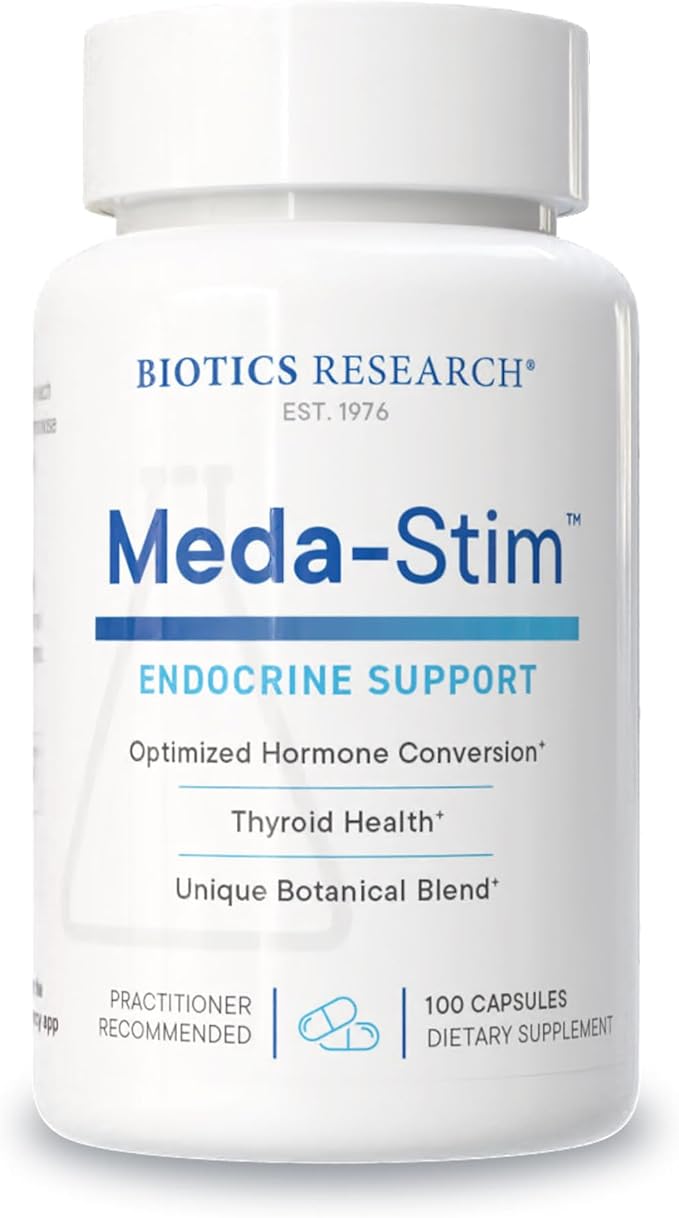 Biotics Research Meda Stim Support Endocrine Function Nutritional Support for the Thyroid Gland Healthy T3 T4 Thyroxine Levels Metabolic Health Contains Iodine Selenium Magnesium 100 Capsules