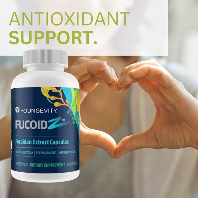 Youngevity FucoidZ - Pure Organic Maritech Fucoidan Extract &amp Cofactors (Vitamin C Zinc Elderberry + Botanical Blend) - Immune Support - Super Antioxidant - 60 Capsules