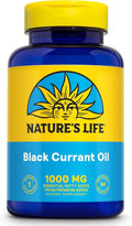 NATURE'S LIFE Black Currant Seed Oil 1000mg - Black Currant Oil Natural Source of Omega 6 Gamma Linolenic Acid (GLA) and Omega 3 Alpha-Linolenic Acid (ALA) 60-Day Guarantee 60 Servings 60 Softgels