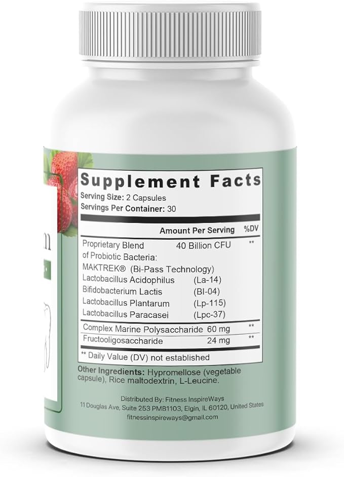 ProDentim Advanced Oral Health Probiotics– Advanced Formula for Healthy Gums Teeth Fresh Breath - Oral Probiotics for Bad Breath Support (1-Pack - 60 Capsules) (Bottle)