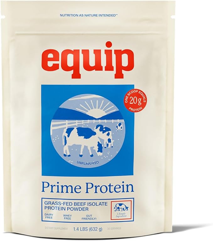 Equip Foods Prime Protein Powder Unflavored &amp Collagen Powder Unflavored