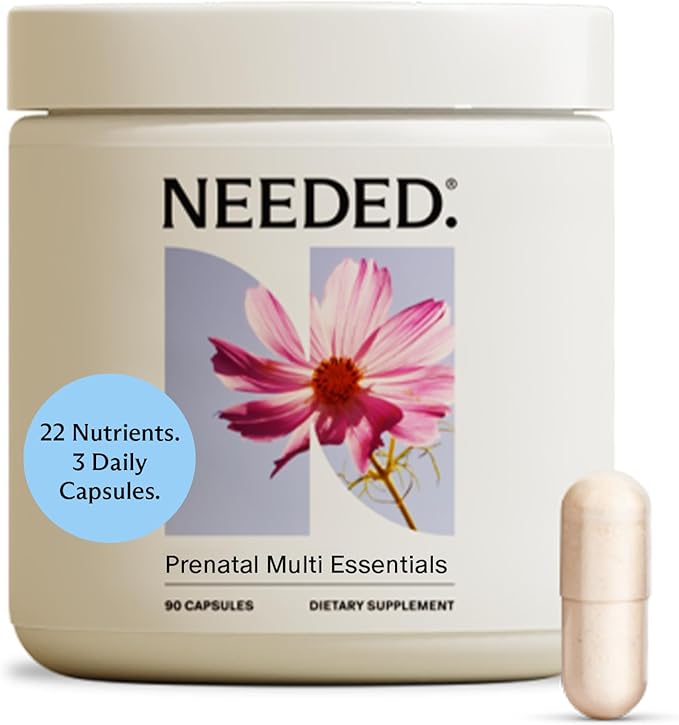 Needed. Multivitamin for Prenatal | Prenatal Multi Essentials Capsule - Pregnancy Breastfeeding Postpartum | Expertly-Formulated &amp Third-Party Tested | 30-Day Supply