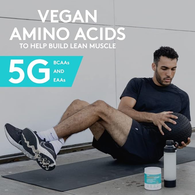 RSP Vegan AminoLean – All-in-One Natural Pre Workout Amino Energy Weight Management with BCAAs Complete Vegan Preworkout Powder Pineapple Coconut