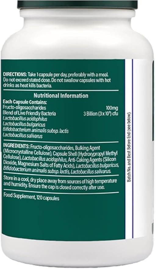 Holland and Barrett Live Friendly Bacteria with Acidophilus 3 Billion 120 Capsules