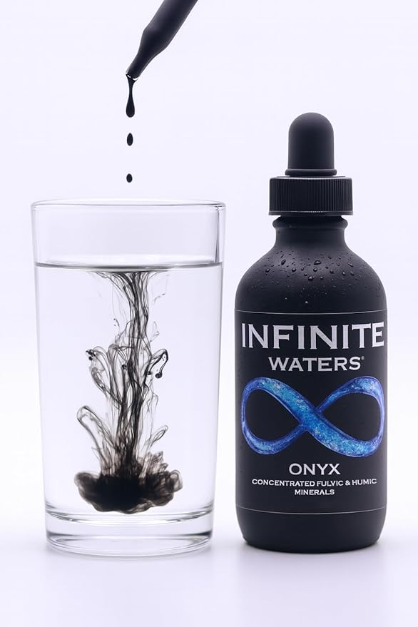 INFINITE WATERS - Fulvic Humic Acid Health Supplement – Organic Detox Immune Boost &amp Nutrient Absorption (2 fl oz)