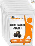 BulkSupplements.com Black Radish Extract Powder - Spanish Black Radish Supplement Herbal Supplement - Vegan &amp Gluten Free 1g per Serving 1kg (Pack of 5) (11 lbs)