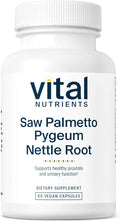 Vital Nutrients Saw Palmetto with Pygeum &amp Nettle Root - Vegan Saw Palmetto for Men Supports Healthy Prostate Function* - Gluten Dairy Soy Free - 60 Capsules