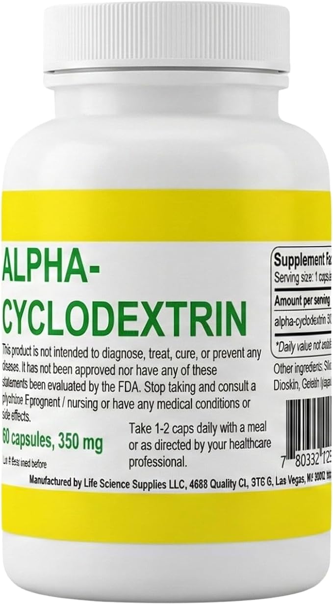 Alpha Cyclodextrin Capsules Pack of 2 x 60 ct (120 Capsules Total)