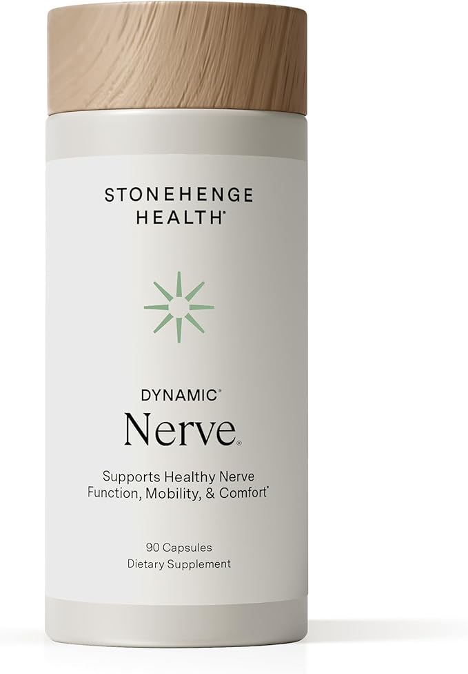 Stonehenge Health Dynamic Nerve Supplement - Supports Nerve Function in Fingers Toes Hands and Feet with Alpha Lipoic Acid ALA Benfotiamine Pea Robust B Complex Boswellia