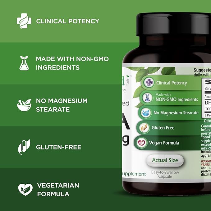 Emerald Labs DHEA 50mg - Adrenal Support Supplement to Help Hormone Balance* - Gluten-Free - 60 Vegetable Capsules (60-Day Supply) (Pack of 2)