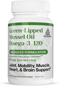 TURNER New Zealand Green Lipped Omega-3 Mussel Oil 53x Higher Potency with UAF1000+ Super Antioxidant for Superior Joint Comfort &amp Mobility No Fishy Aftertaste 1 Bottle 120 Softgels