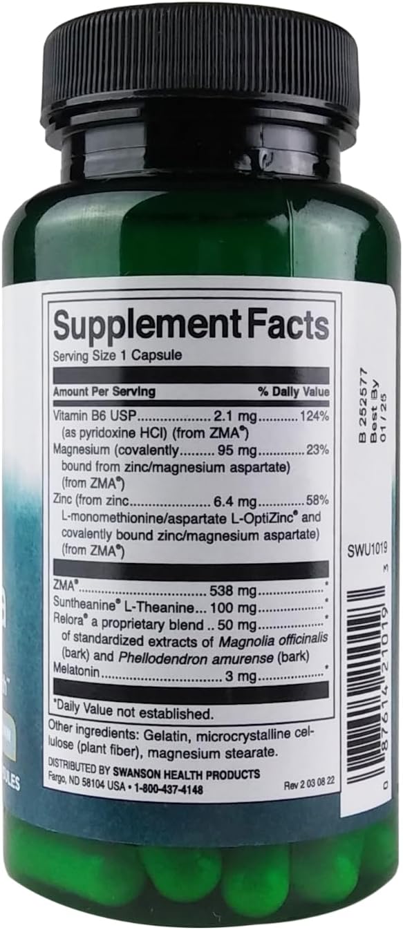 Swanson Sleep FRM W/L-THEANINE&ampMELATONIN 60C