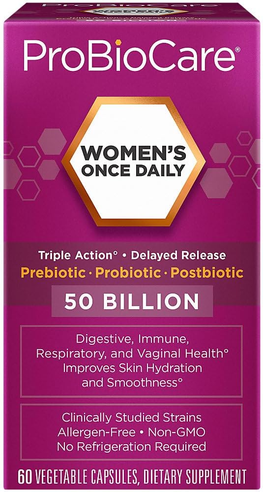 WomenaTMs Once Daily Probiotic a Digestive Health a 50 Billion CFU of Probiotics (60 Capsules)