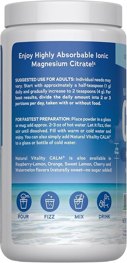 Natural Vitality Natural Magnesium Calm (2 Bottles of 16 Ounce)