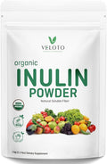 Organic Inulin Powder – Prebiotic Fiber Supplement for Smoothies &amp Drinks 2.2 lb Flavorless Water Soluble Vegan &amp Non-GMO
