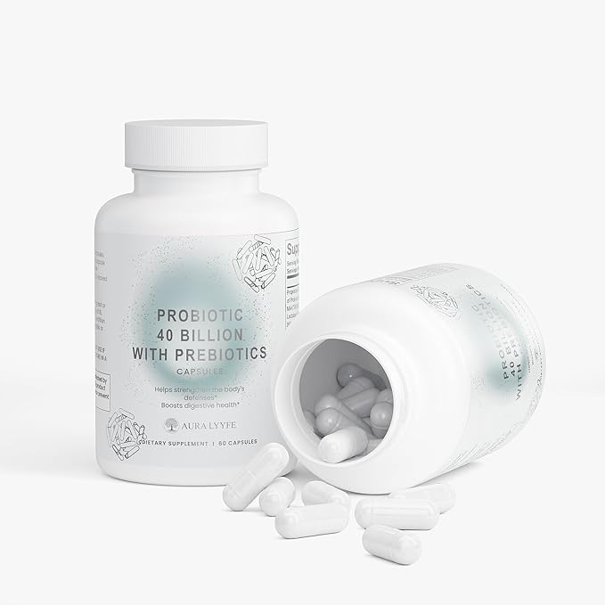 Probiotic 40 Billion CFU with Prebiotics MAKTrek® Bi-Pass Technology 4 Strain Digestive &amp Gut Health Support for Men &amp Women Promotes Balance Immune Function &amp Regularity Made in USA