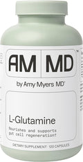 Amy Myers MD L-Glutamine Capsules - Digestion Supplement to Aid Healthy Gut Barrier - Supports Muscle Recovery &amp Aids Against Sweet Cravings - Formula for Immune Health - 120 Capsules (60 Capsules