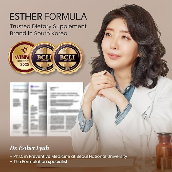 ESTHER FORMULA Liposomal Glutathione Strips (90 ct) - Glutathione Direct Antioxidant Support &amp Skin Brightening | Fast-Absorbing Oral Beauty Film | Korean Supplement | Made in USA
