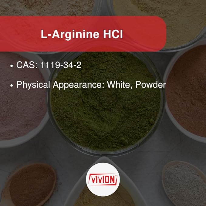 L-Arginine HCl Powder - Bulk 25 kg (55 lb) - Highly Absorbable Arginine Amino Acid Powdered for Manufacturing Sports Nutrition Supplement Tablet Capsule Formulations