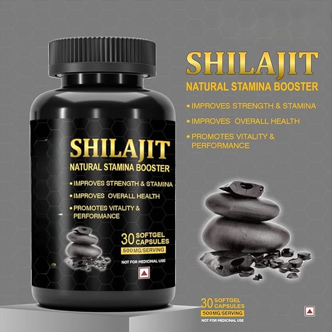 Pure &amp Original Gold Shilajit 100% Himalayan Natural Shilajit Softgel Pure Shilajit Capsules for Men for Strength Stamina &amp Power - 30 Softgel Capsules