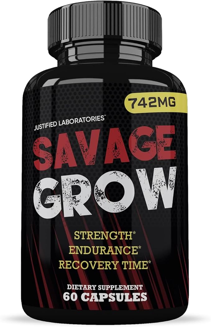 (5 Pack) Savage Grow 742MG All Natural Advanced Men's Health Formula 300 Capsules