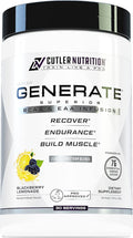 Generate EAA and BCAA Powder: Best Post Workout Recovery Drink and Branched Chain Amino Acids Supplement with Essential Amino Acids 5g BCAAs 2g EAAs | BlackBerry Lemonade 30 Servings
