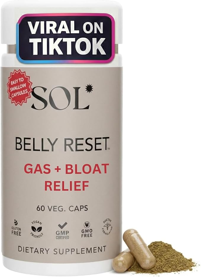 Complete Belly Reset - Gut Cleanse Detox for Men &amp Women - 60 Easy to Swallow Capsules - Herbal Vegan &amp Gluten Free Gut Reset - Promotes Regular Bowel Movement - Made in the USA