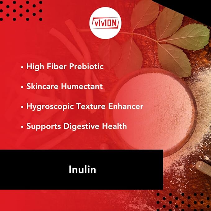 Inulin Powder - 1 kg (2.2 lb) - Chicory Root Extract - Fiber Prebiotic Bulk Manufacturing Ingredient