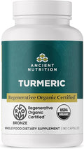 Ancient Nutrition Regenerative Organic Certified Turmeric Capsules Once Daily Use as a Joint Supplement and Supports Inflammation Gluten Free Paleo and Keto Friendly 90 Count