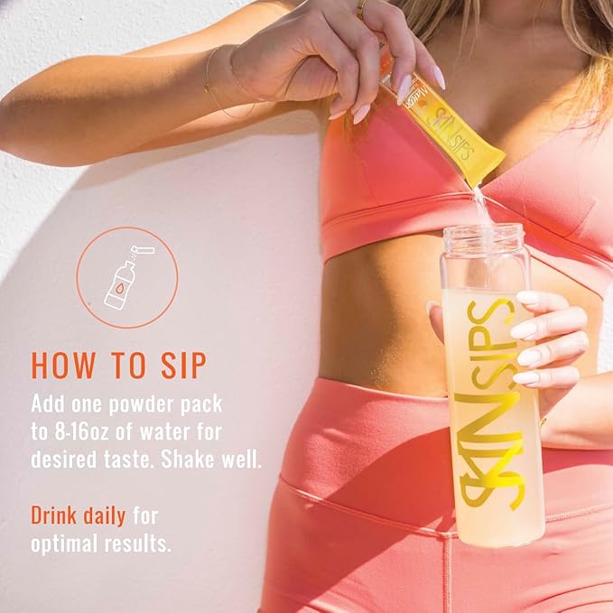 Skin Health &amp Energy Boost Drink Mix- Sugar Free SOD B (TM) Antioxidants from French Melon Concentrate On the Go Stick Packs Mango 30 Pack